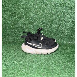 Nike Flex Runner Toddler Size 6C Black White Running Shoes Slip On Sneakers